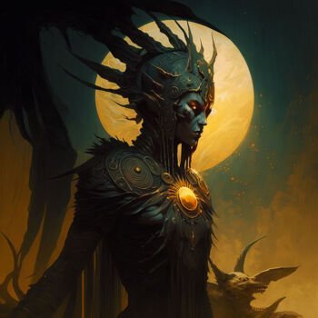 Queen of the Black Moon Metal Cover Artwork - 387